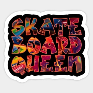 Skateboard Queen Sticker